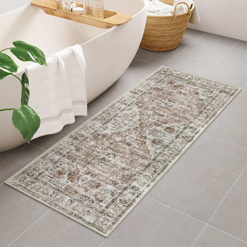 SEGUIRA Large Bathroom Rugs Non Slip Washable | Wayfair